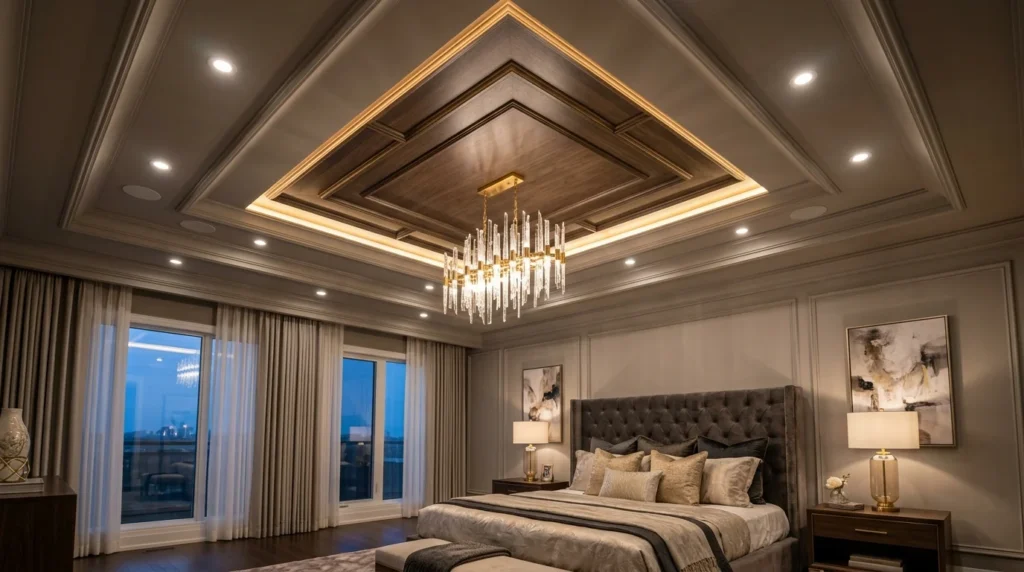 luxury bedroom ceiling design modern elegant interior style