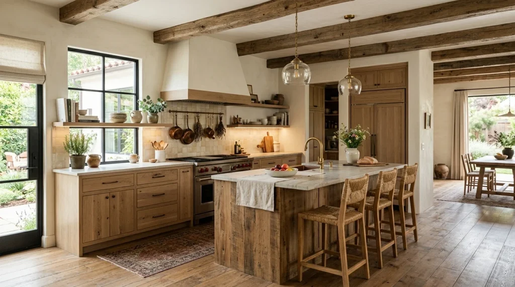 modern rustic kitchen blend warm elegant interior design