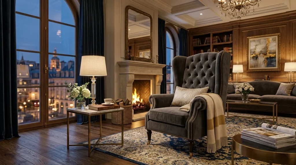 high back lounge chair luxury modern living room
