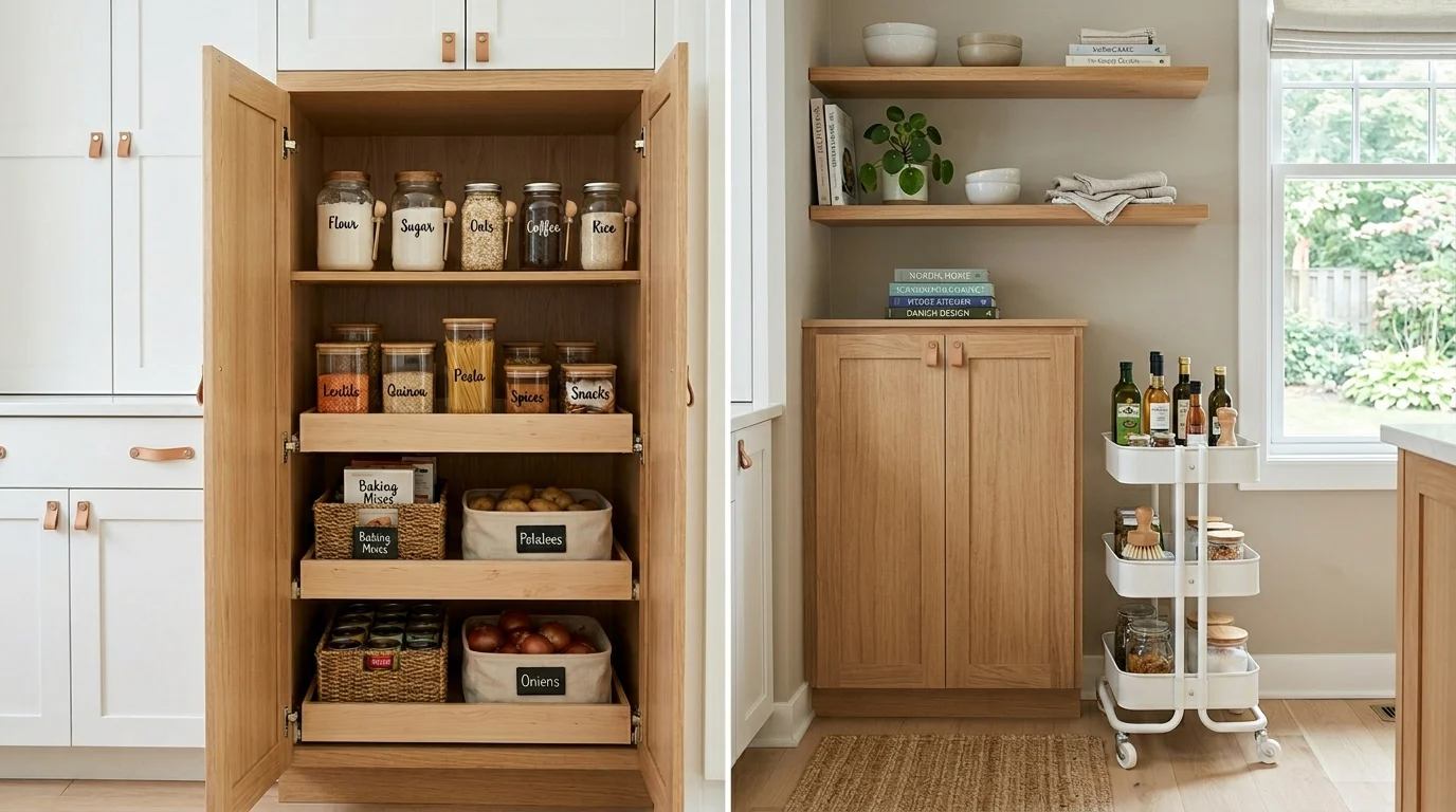 Small Pantry Ideas: 18 Smart Storage Solutions for Tight Kitchen Spaces