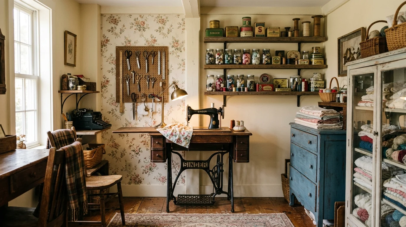 18 Vintage Craft Room Ideas Full of Charm and Character