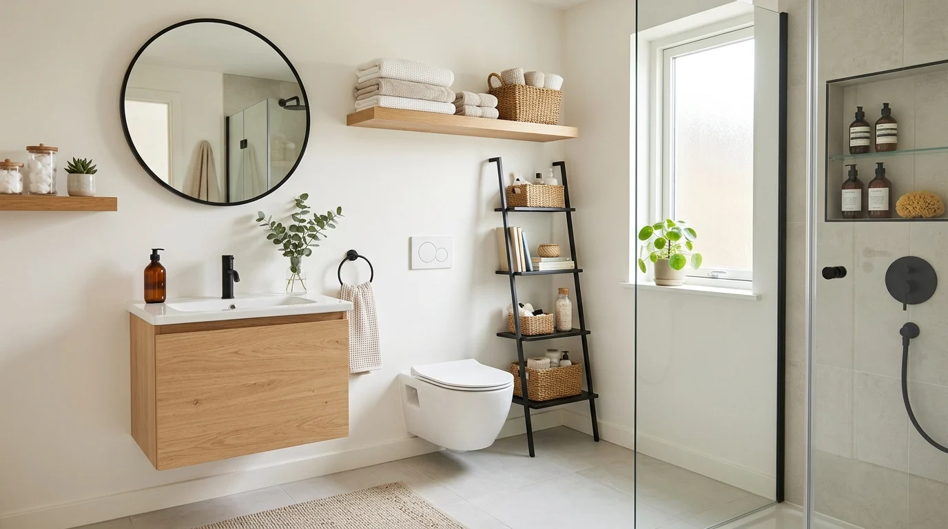 17 Bathroom Shelf Ideas That Solve Real Storage Problems