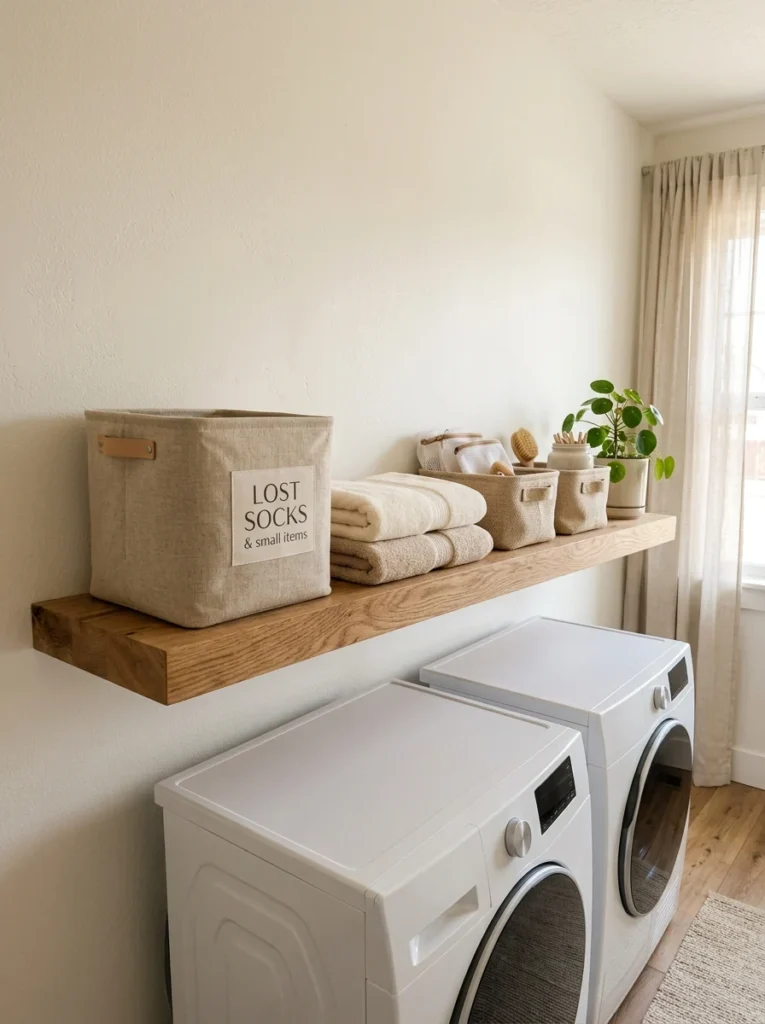 Organized under-sink storage for laundry cleaning supplies