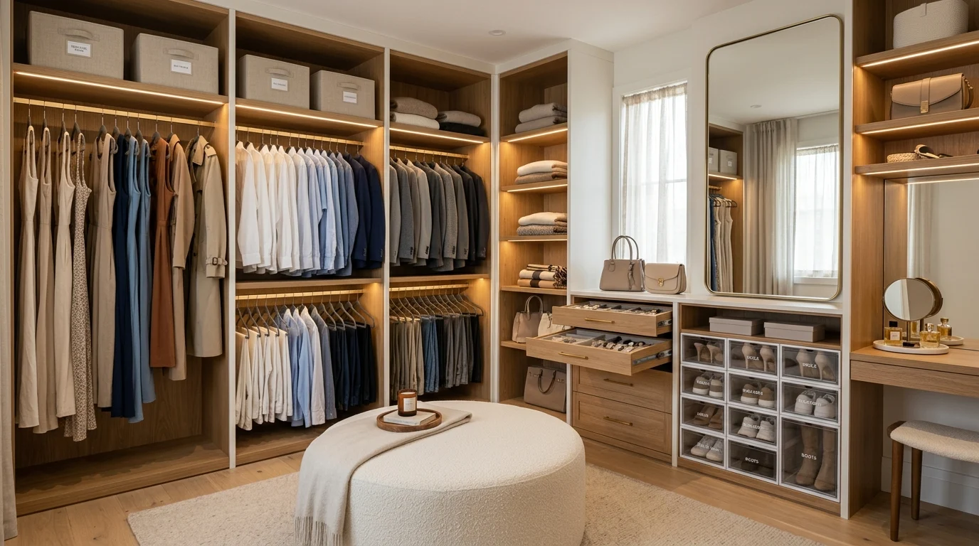 19 Walk-In Closet Organization Ideas for a Tidy Wardrobe
