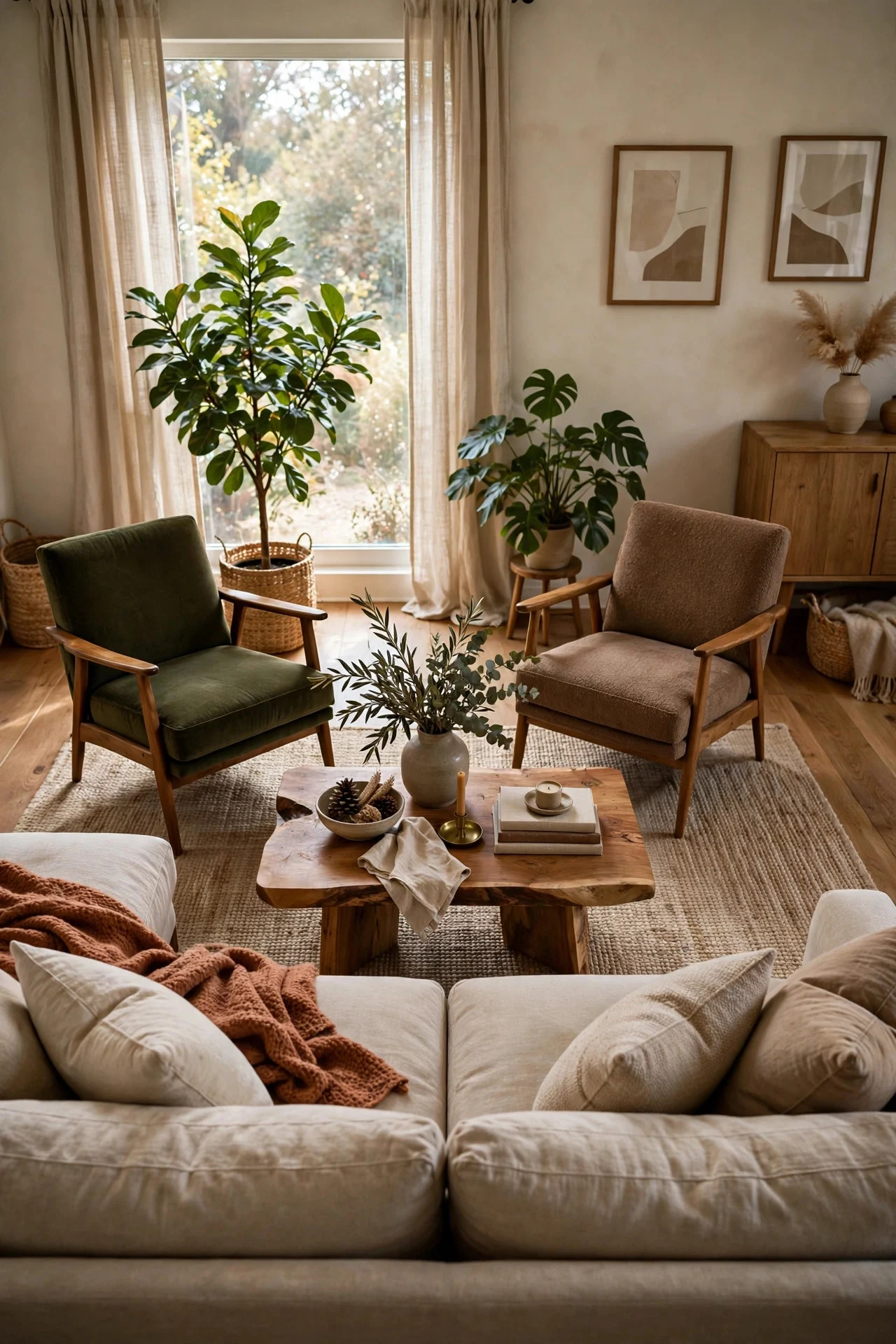 Cozy conversation furniture grouping
