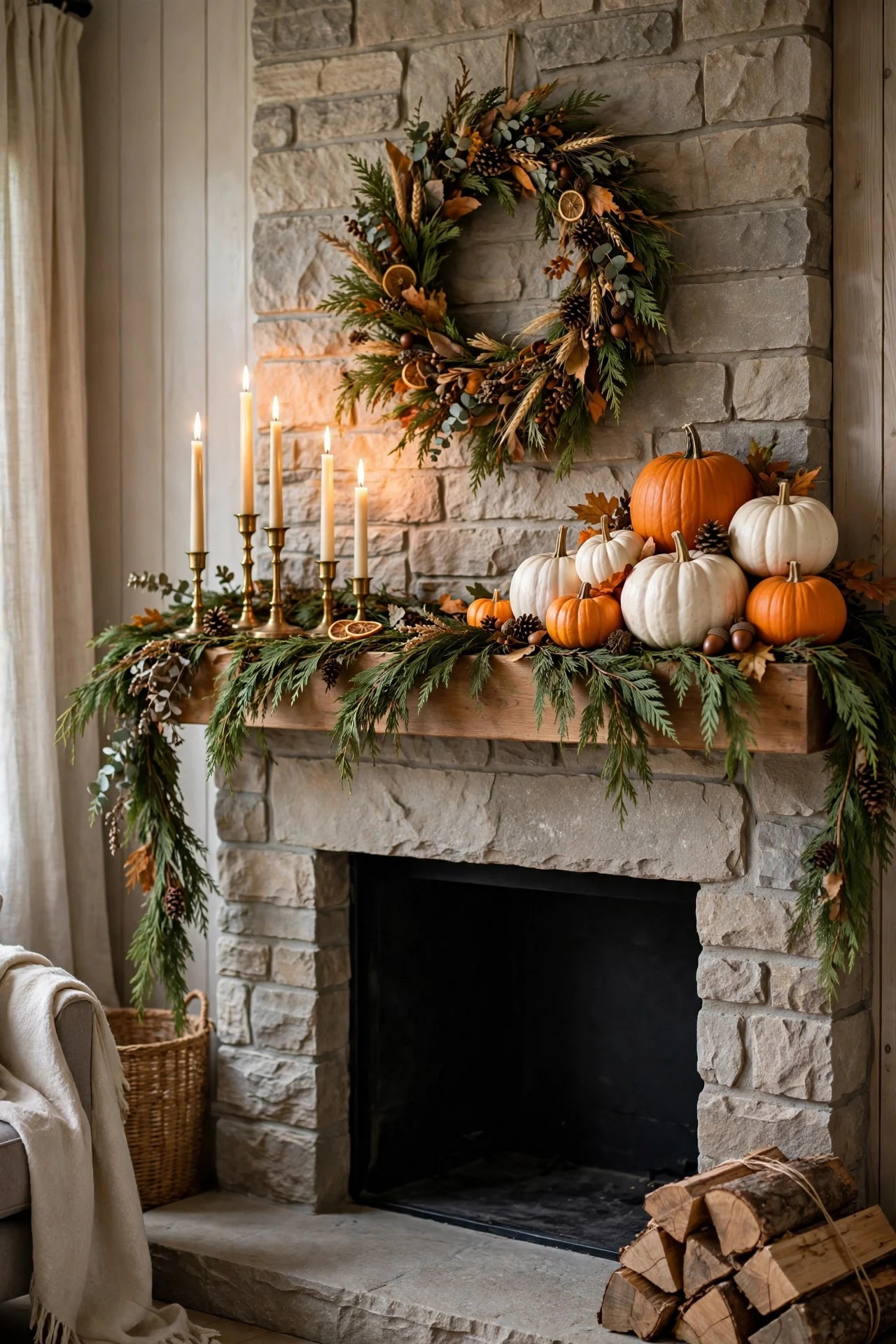 15 Thanksgiving Mantel Decor Ideas