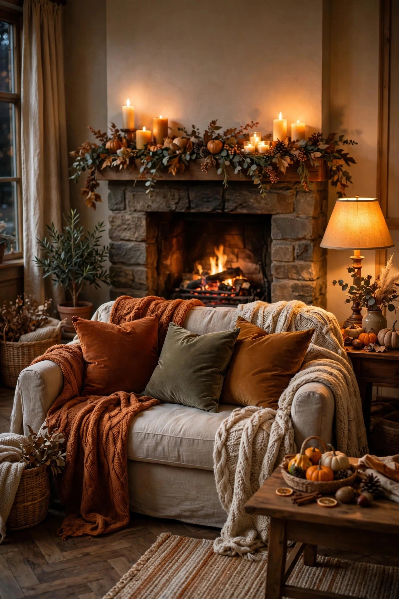 19 Cozy Thanksgiving Living Room Decor Ideas