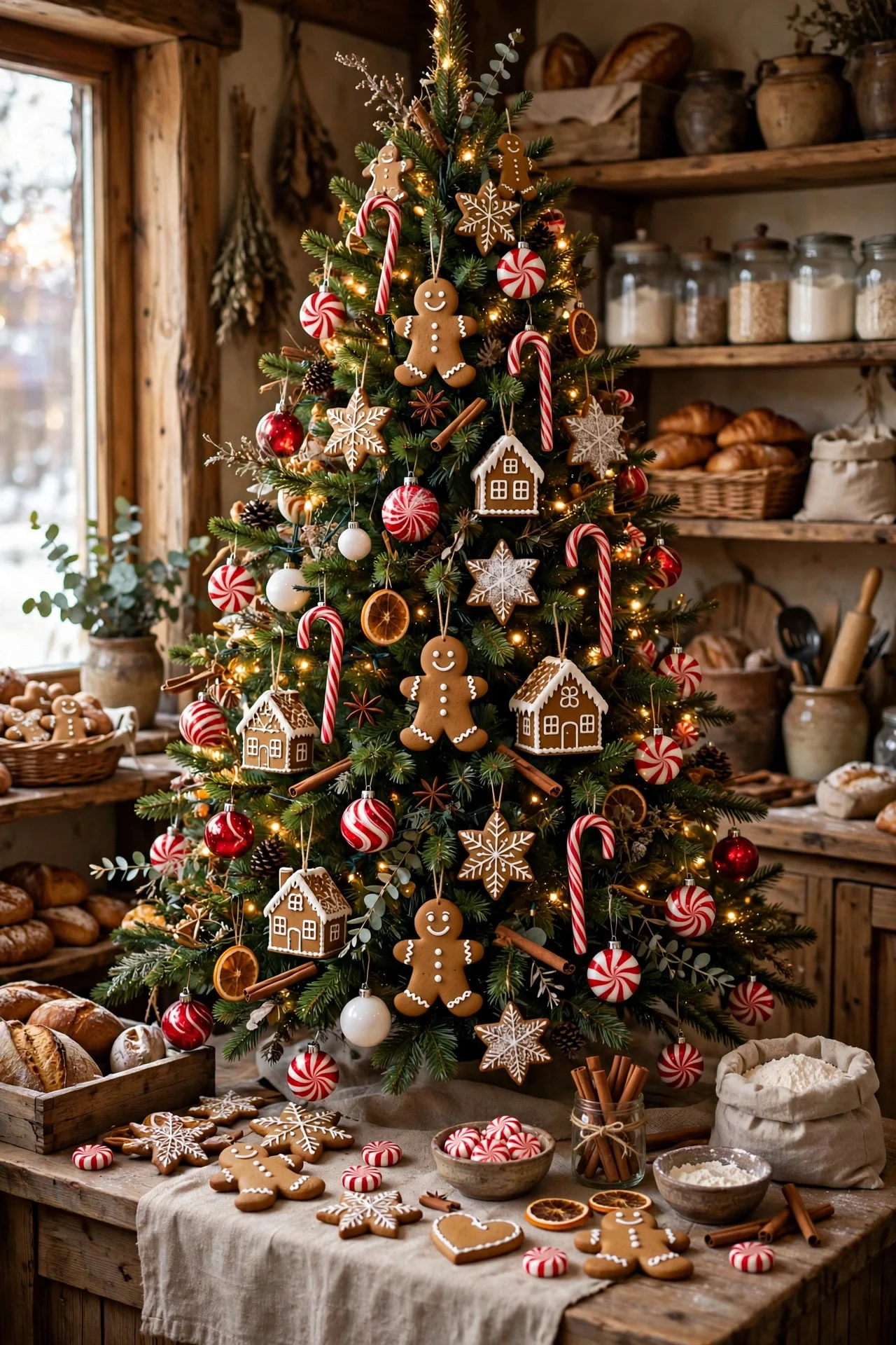 Gingerbread bakery themed Christmas tree