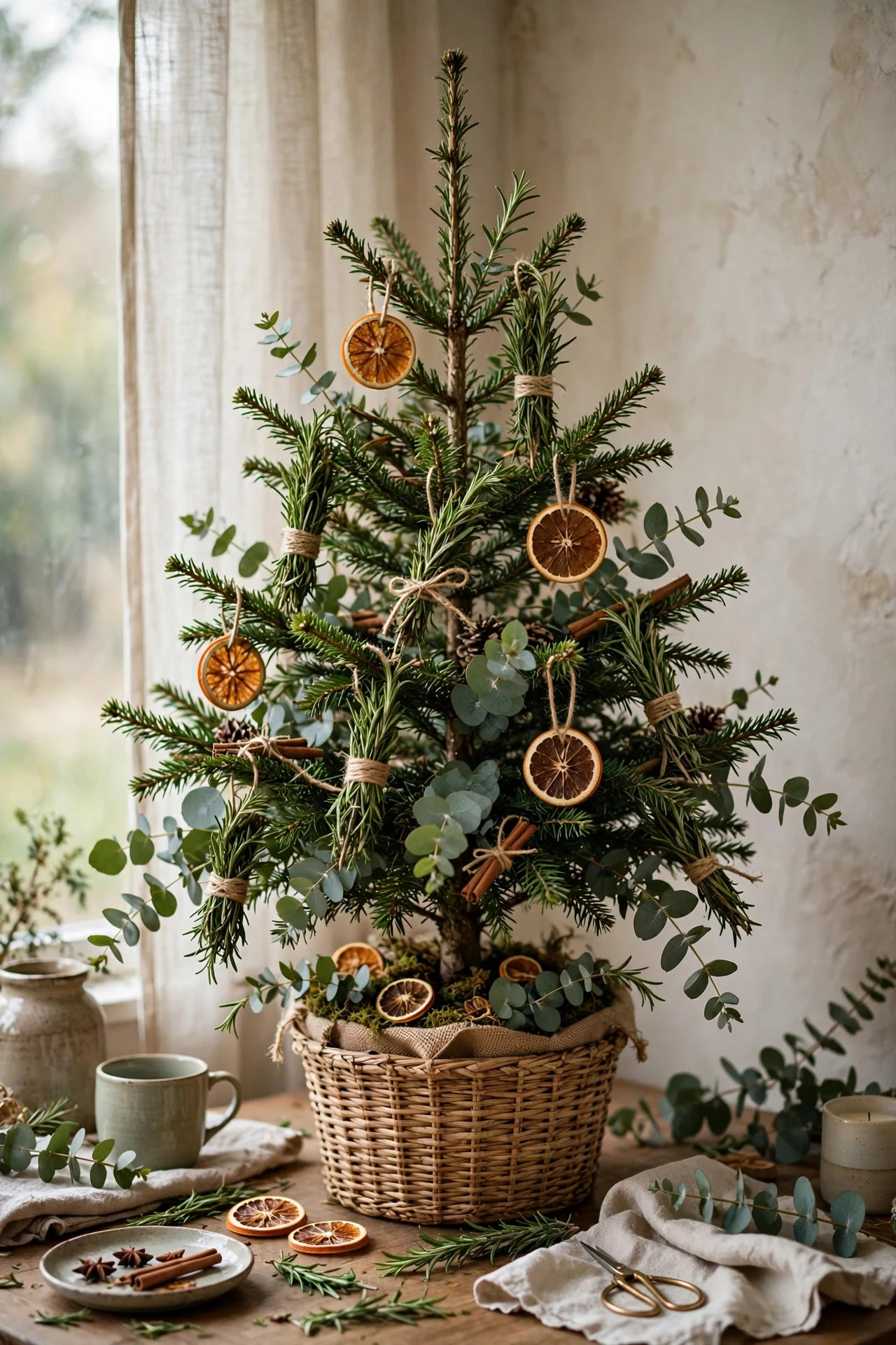 Citrus and herb garden Christmas tree