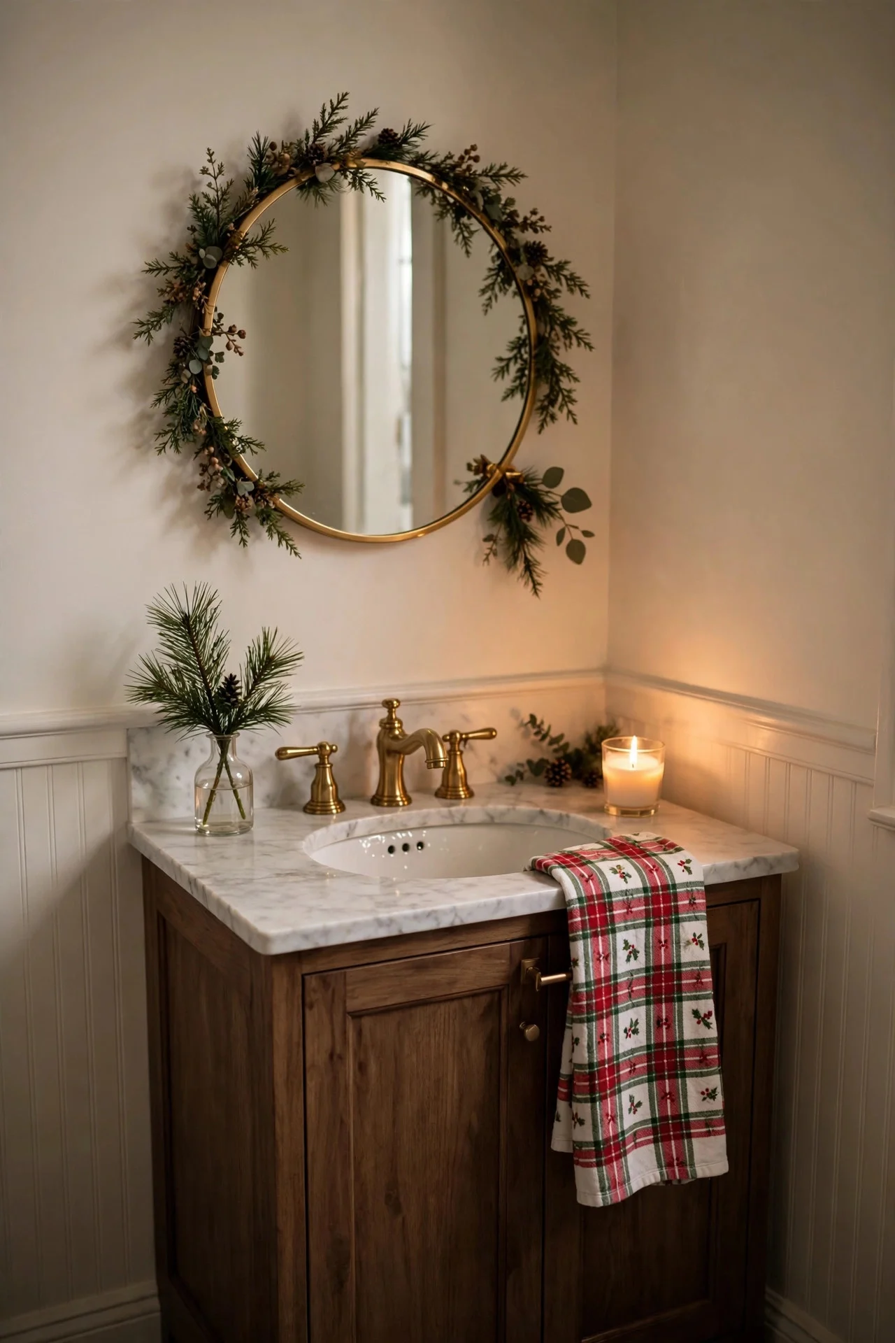 11 Christmas Bathroom Decor Ideas (Small Festive Touches)