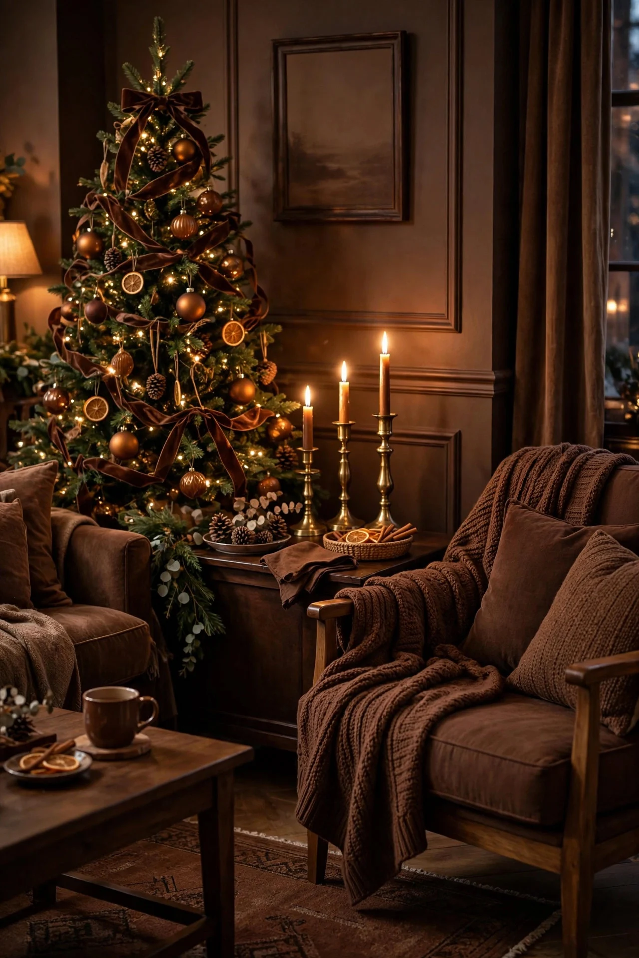 19 Chocolate Brown Christmas Decor Ideas (The “Hot Cocoa” Trend)