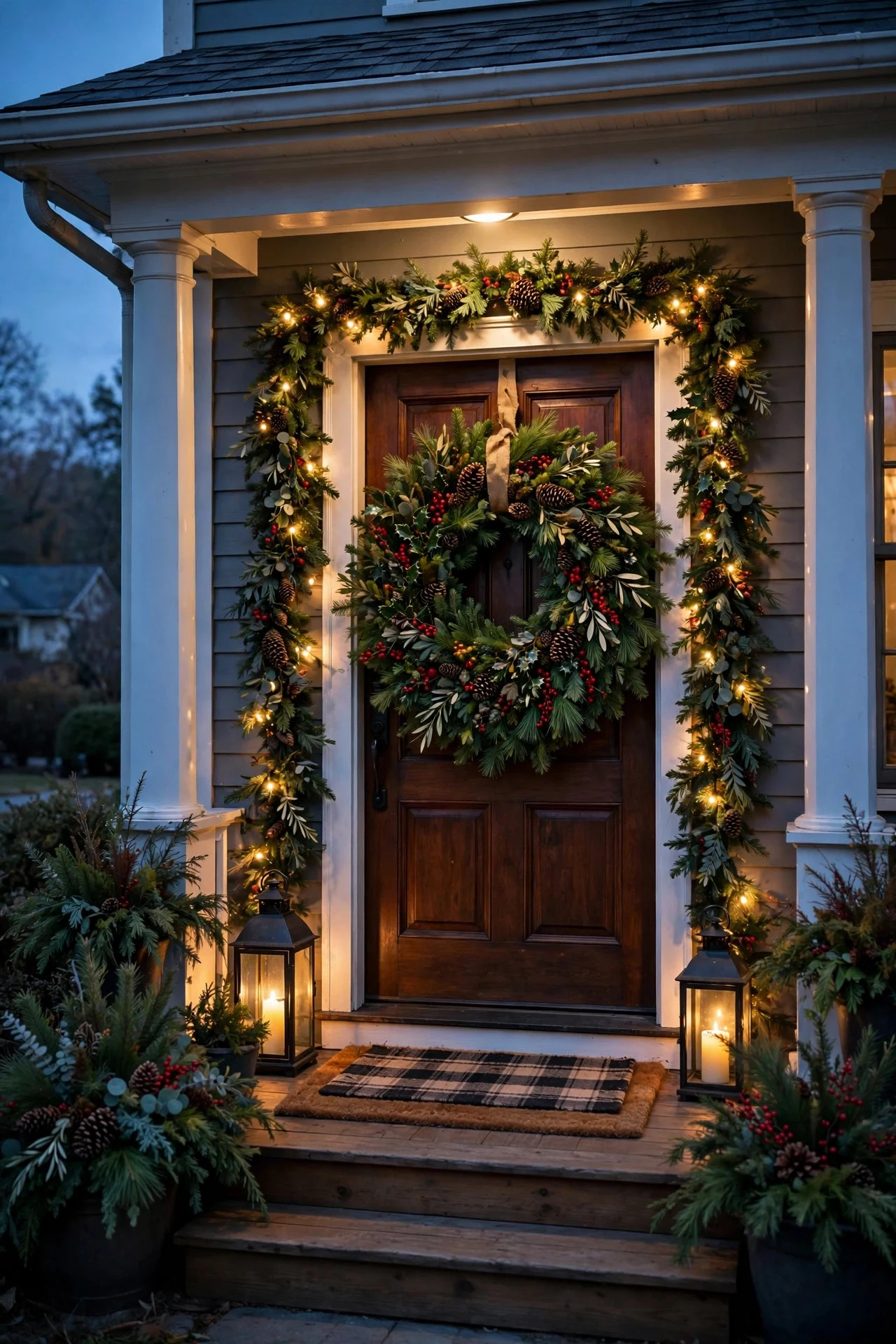 17 Christmas Entryway Decor Ideas