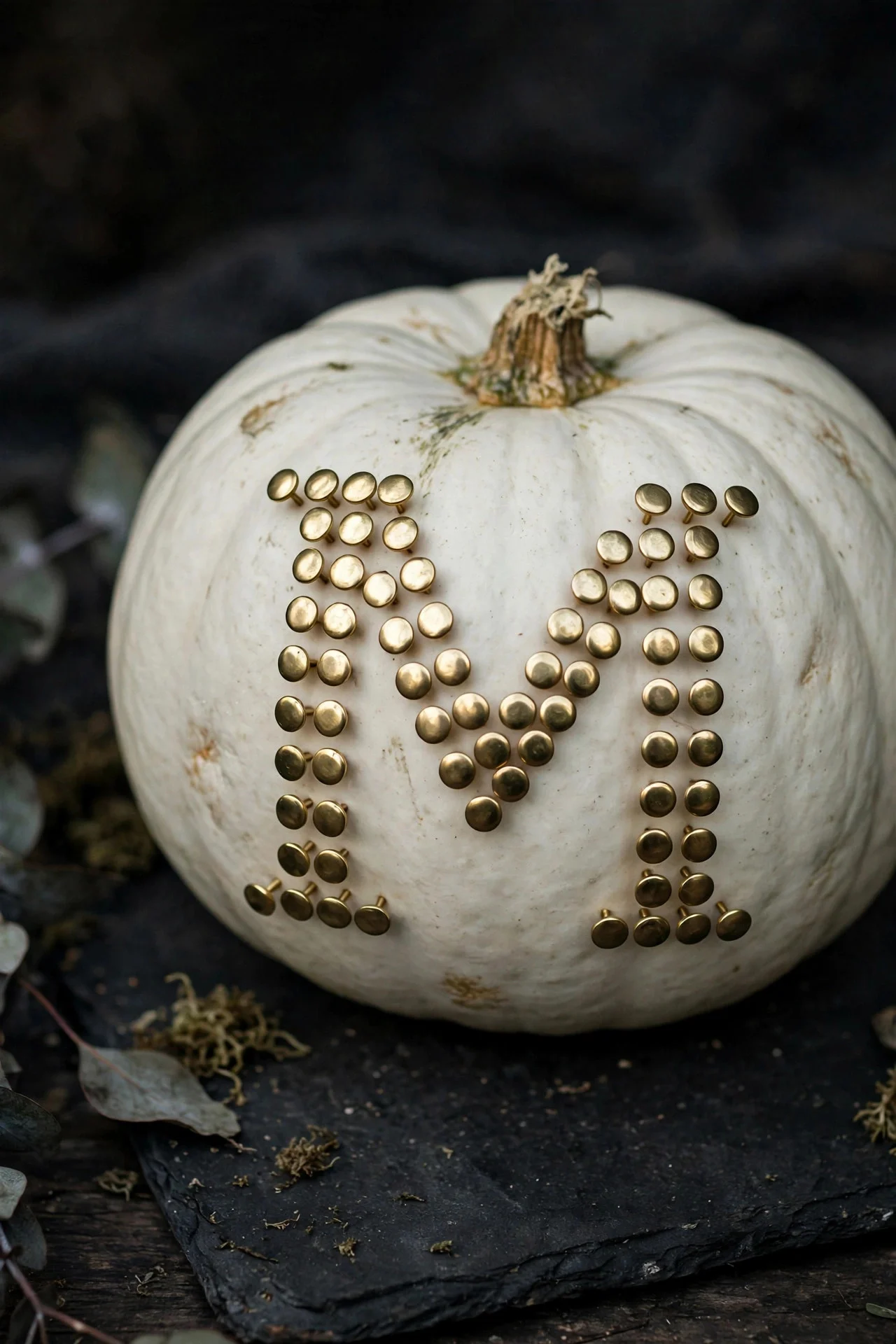 Thumbtack studded monogram pumpkin
