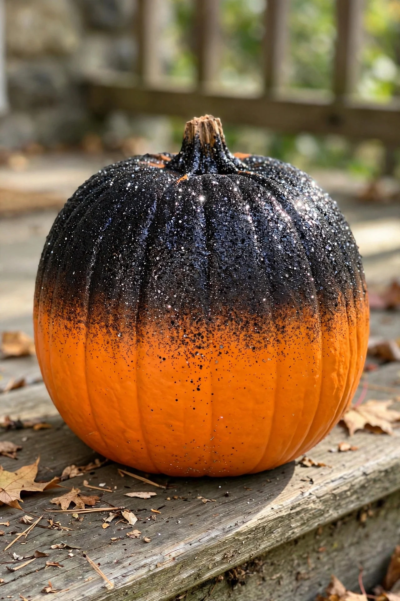 Glitter ombre pumpkin