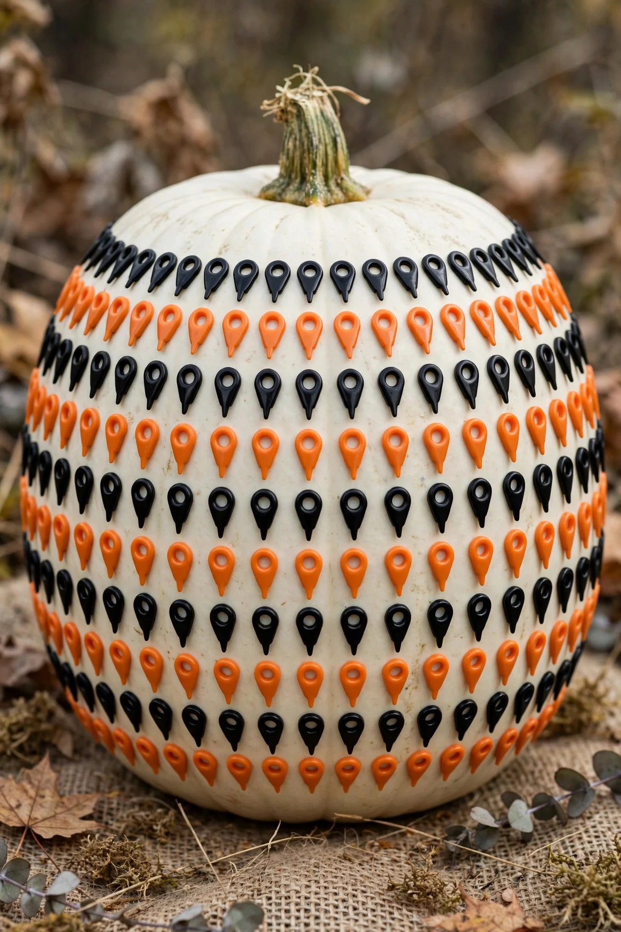 Push-pin polka dot pumpkin