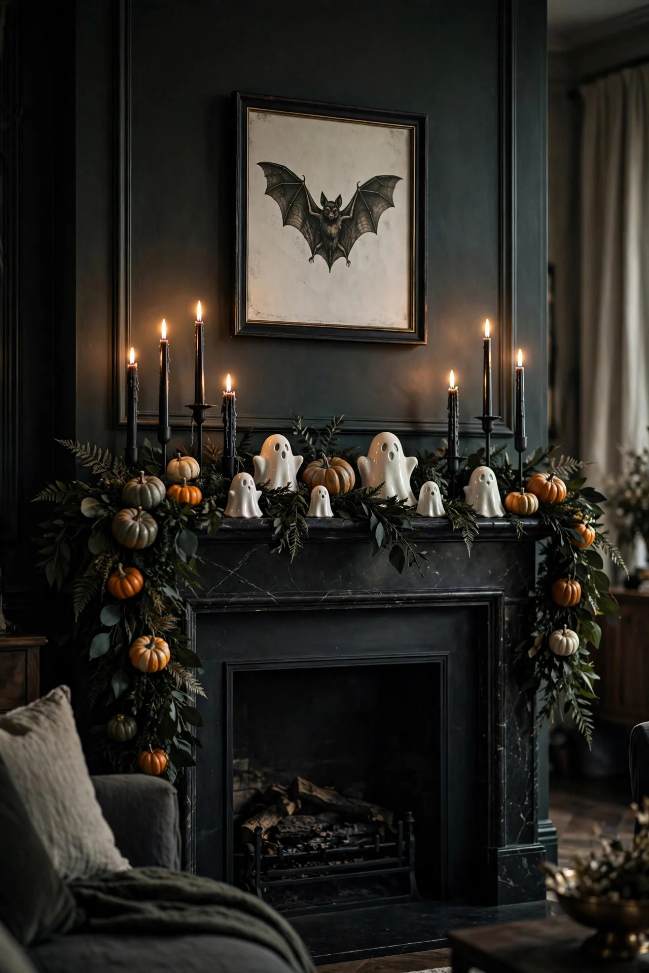 15 Halloween Mantel Decor Ideas for a Spooky-Chic Look