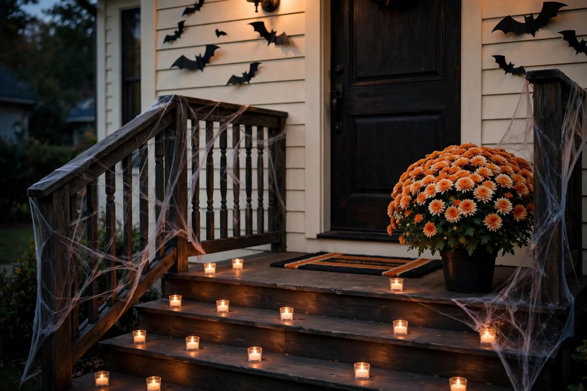 Budget Halloween porch styled under fifty dollars